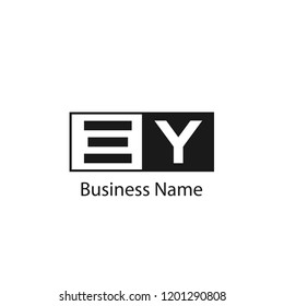 Initial Letter EY Logo Template Design