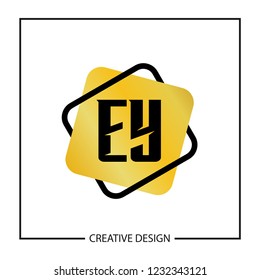 Initial Letter EY Logo Template Design