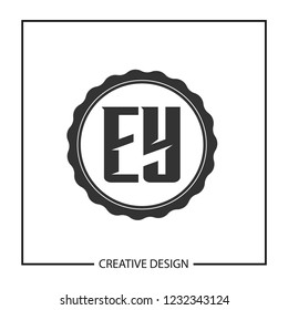 Initial Letter EY Logo Template Design