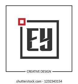 Initial Letter EY Logo Template Design
