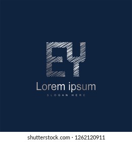 Initial Letter EY Logo Template Vector Design