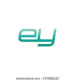 initial letter ey thin logo design