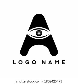 A initial letter with eye logo template for business purpose