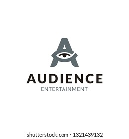 Initial Letter A with Eye Vision logo design