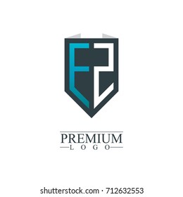Initial Letter EZ Company Design Logo Template