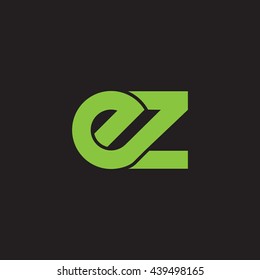 initial letter ez linked round lowercase logo green