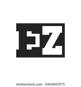 Letra inicial EZ Logo Design Plantilla. Logotipo EZ