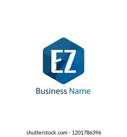 Initial Letter EZ Logo Template Design