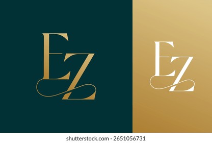 Letra inicial EZ ZE logotipo design vetor ilustração para casal, casamento e negócios