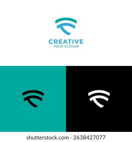 initial letter f abstract logo typography design, for business,corporate,company,brand,etc