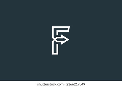 Initial Letter F Arrow Logo Design Vector Template