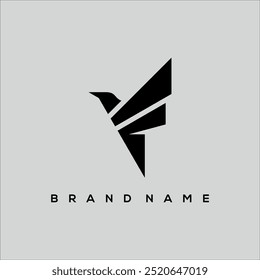 initial letter F Bird Financial and sport logo vector