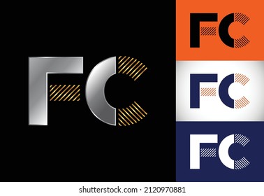 Initial Letter F C Logo Design Vector. Graphic Alphabet Symbol For Corporate Business Identity