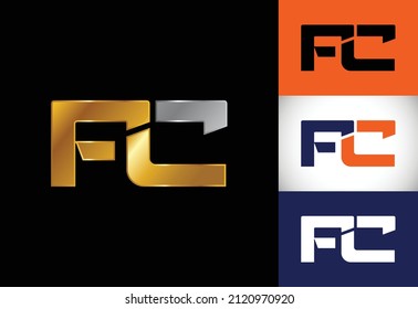 Initial Letter F C Logo Design Vector. Graphic Alphabet Symbol For Corporate Business Identity