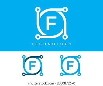 Anfangsbuchstabe für das Logo der Circle Technology-Logos Vektordesign-Vorlage