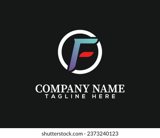 Letra inicial F diseño de logotipo creativo y moderno. F concepto de logotipo de letras con y estilo elegante. Logo de forma de círculo F. 