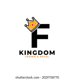 Initial Letter F with Crown Logo Branding Identity Logo Design Template