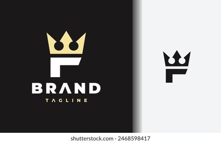 initial letter F crown logo