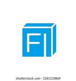 initial letter F da I with 3d square design