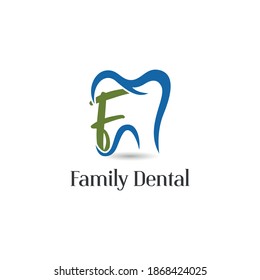 Initial Letter F Dental Dentist Logo Stock Vector (Royalty Free ...