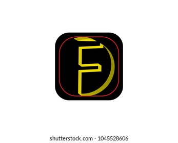Initial Letter F Design Logo Vector Graphic Branding Letter Element.