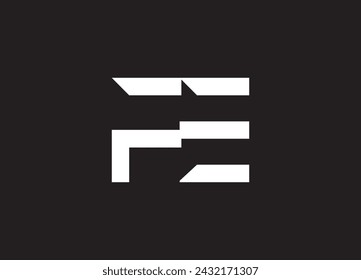 Initial Letter F and E Linked Logo.