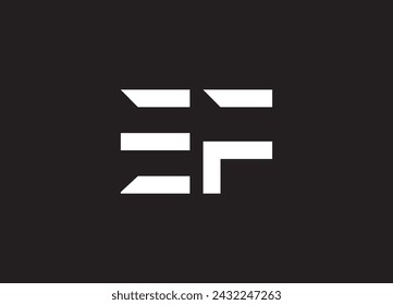 Initial Letter F and E Linked Logo. 