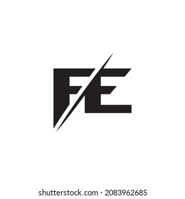 Initial Letter F and E modern Minimalist Logo Design. Letter FE Design vector template