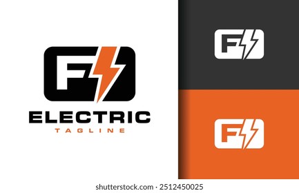 initial letter f electric logo