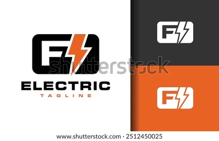 initial letter f electric logo