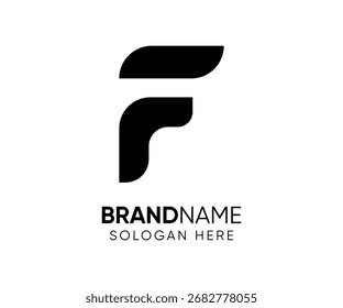 Letra inicial F con Vector de diseño del logotipo de Falcon