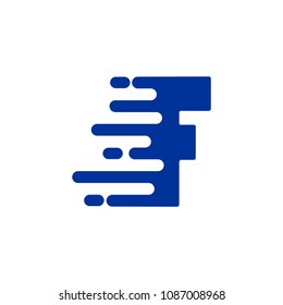 Initial Letter F Fast Speed Logo Design Template