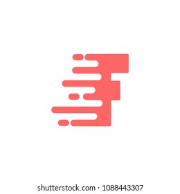 Initial Letter F Fast Speed Logo Design Template