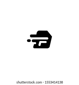 Initial Letter F Fast Speed Logo Design Template