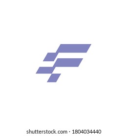 Letra inicial F Plantilla de diseño de logotipo de velocidad rápida
