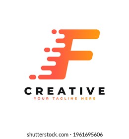 Initial Letter F Fast Speed Logo. Alphabet Suitable for Fast, Power, Flash, Identity, Moving and Speed.