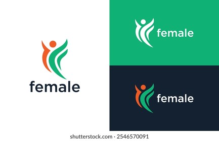 Initial Letter F Female Sport Logo Design Inspiration