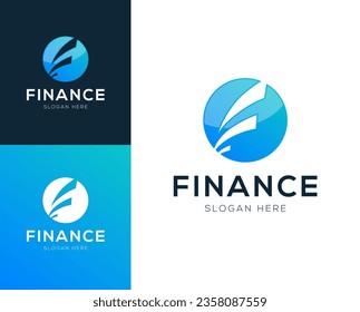 Initial letter F and Finance element logo design vector illustration