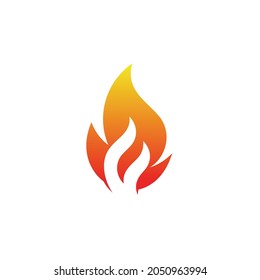 Initial Letter F Fire Burning Simple Logo Design Inspiration