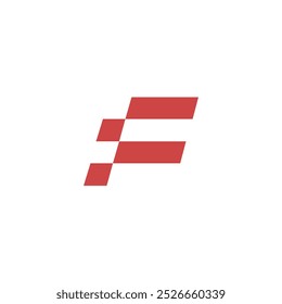 Initial Letter F With Flag Logo, Initial Letter Logo Alphabet Logo Template Ready For Use, Modern Initial Logo Simple Modern