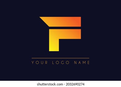 Initial Letter F Font with Gradient Color  icon logo design illustration vector symbol
