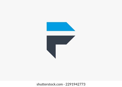 Initial Letter F with Geometric Minimalist Modern Logo. Usable for Business and Technology Logos. Flat Vector Logo Design Template Element