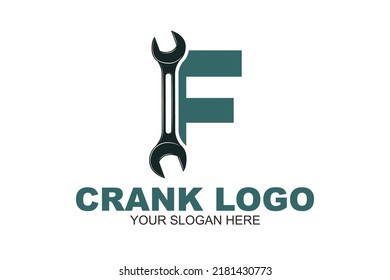 logotipo inicial de la letra F de grano