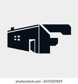Initial Letter F Home or House logo design. Unique and Classic Real Estate design concept alphabet font. Vector Illustration.