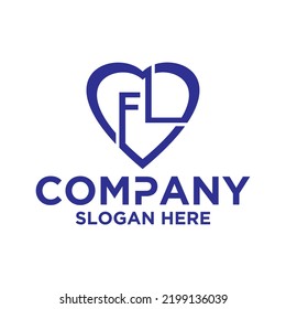 Initial Letter F L Logo Vector Design Template