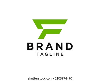 Letra inicial del logotipo vinculado. Forma Geométrica Verde Estilo Origami aislado en fondo blanco. Usable para logotipos de empresas y marcas. Elemento de plantilla de diseño de logotipo de vectores planos.