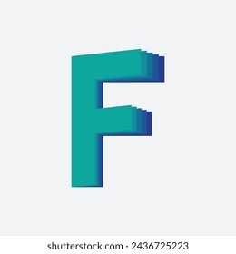 Initial Letter I and F Linked Logo. Geometric Shape Origami Style isolated Background. Usable for Business and Branding Logos. Flat Vector Logo Design Template Element. Flip Style.