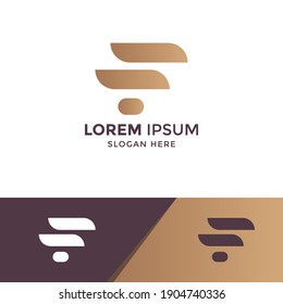 initial letter F logo. abstract letter F. initial F  logo. suitable for your company