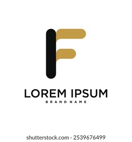 Logotipo inicial de la letra F, diseño conceptual abstracto. Vector de Premium