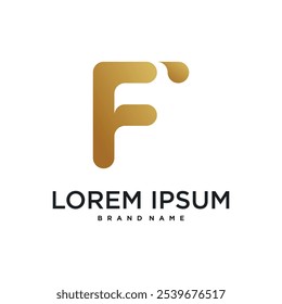 Initial letter F logo, abstract concept design. Premium Vector